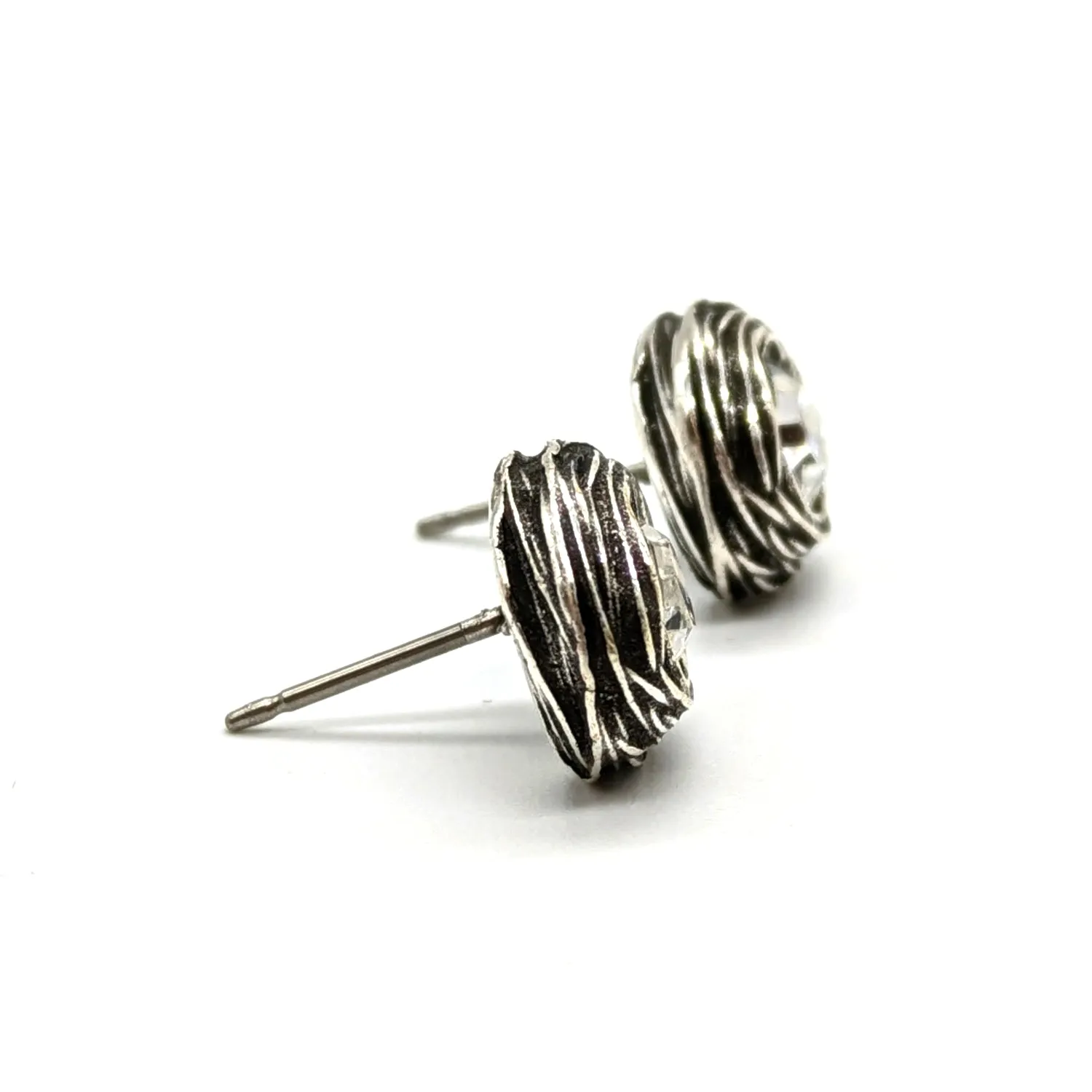 Nest Earrings - Silver