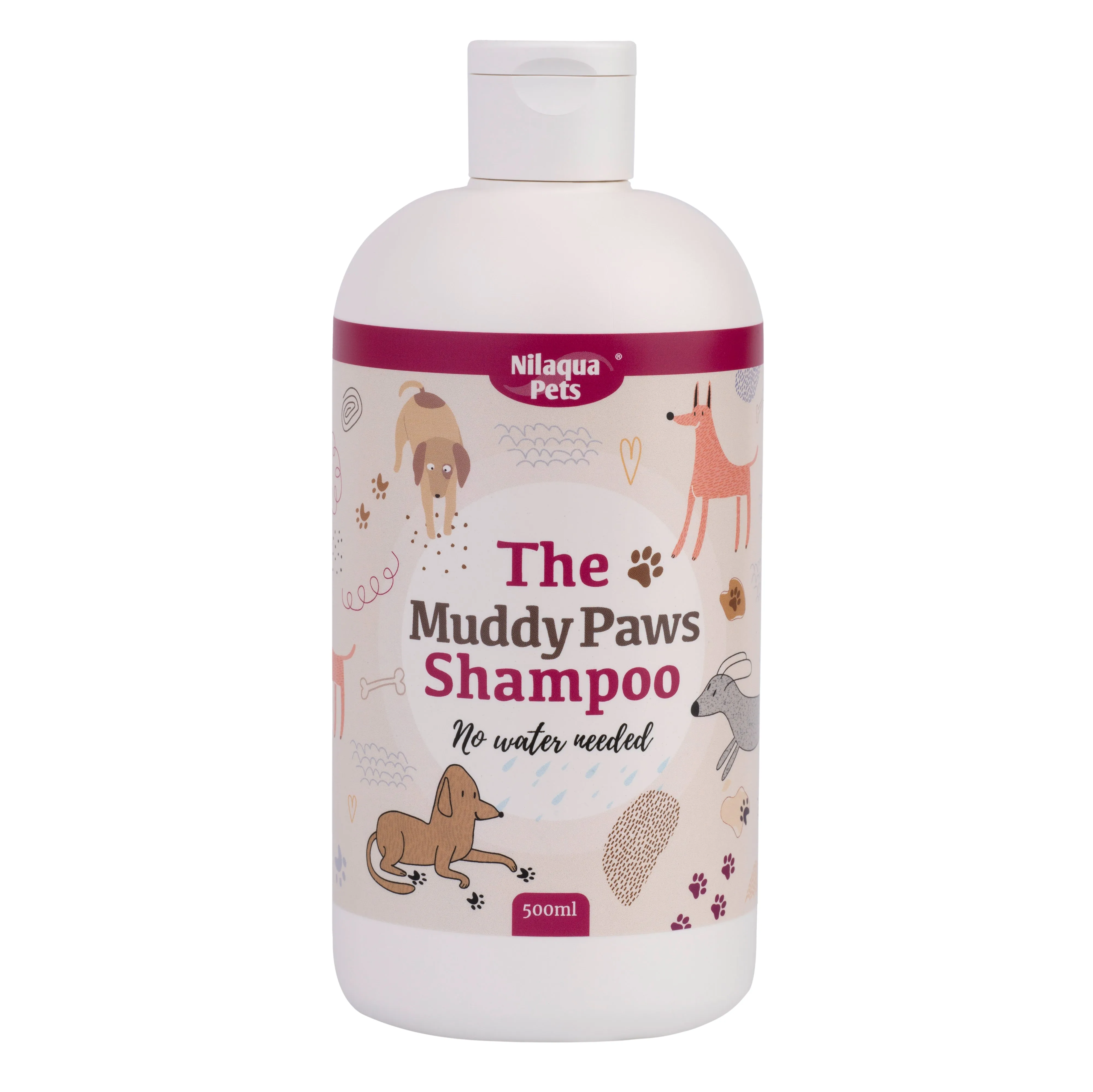 Nilaqua Pets Muddy Paws Shampoo- No Water Needed 500ml