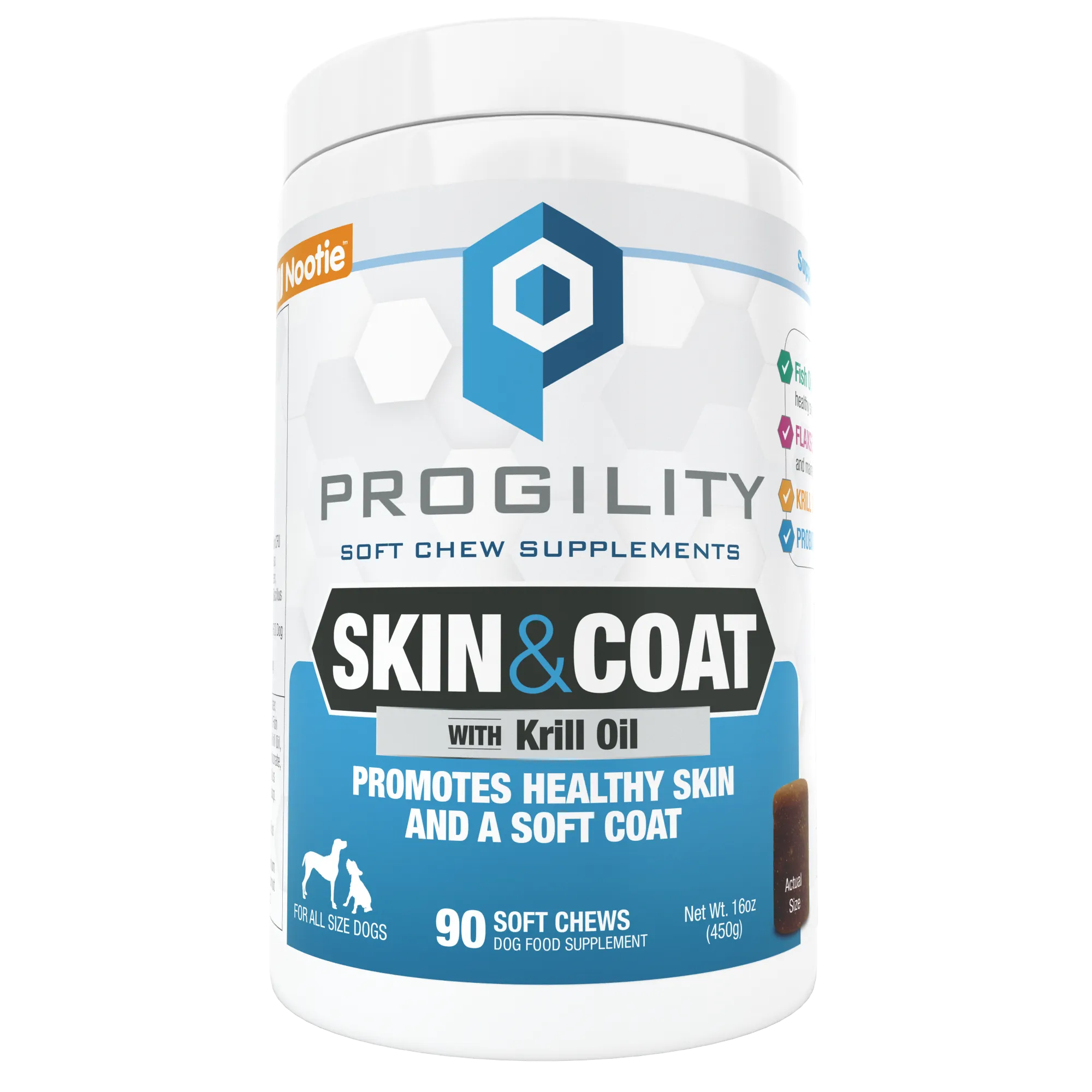 Nootie Progility Skin & Coat Soft Chew Supplement For Dogs