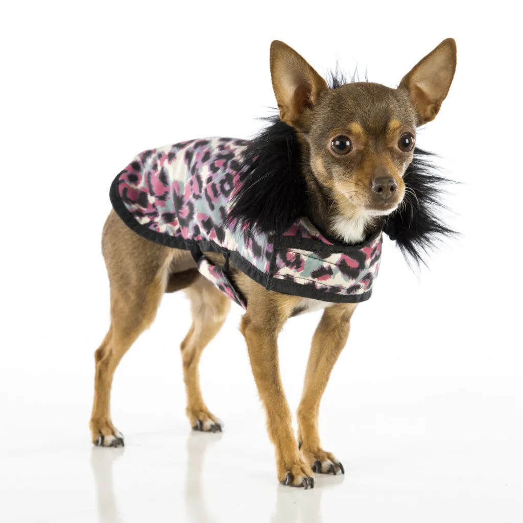 Pink Leopard Posh Puppy Coat