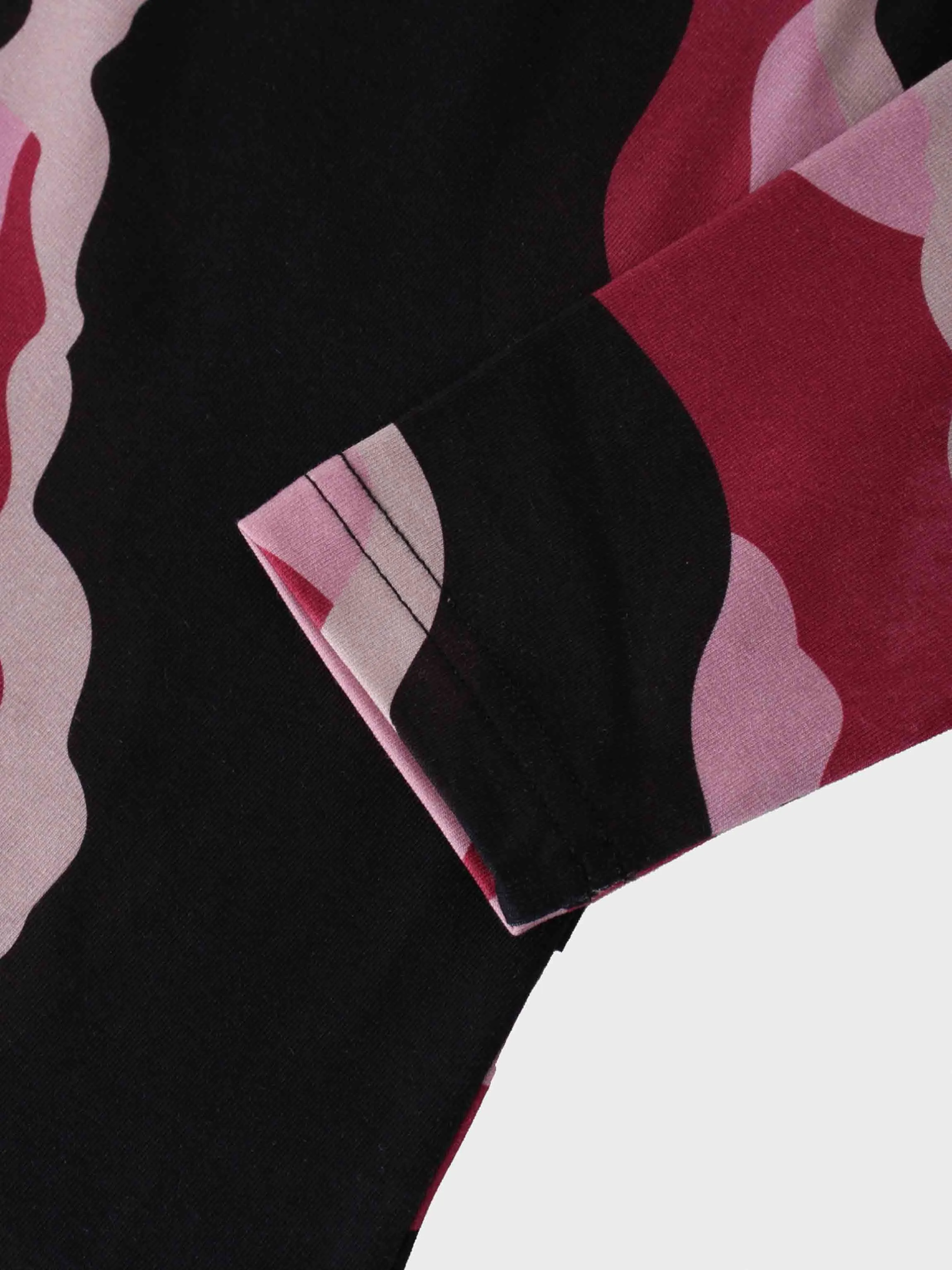 Printed Modal Turtleneck-Pink Lightning