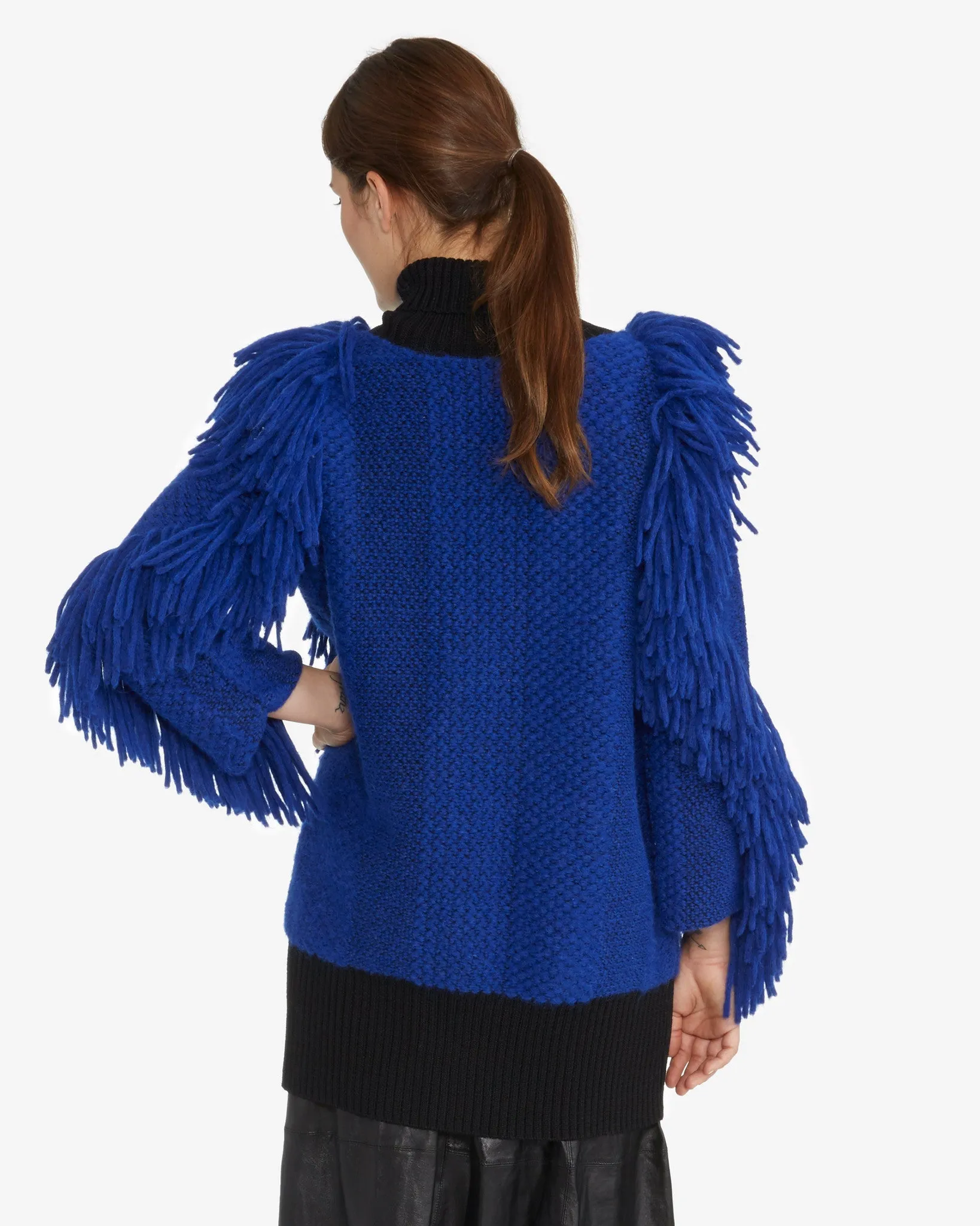 Rachel Comey | Fringe Turtleneck Pullover in Royal