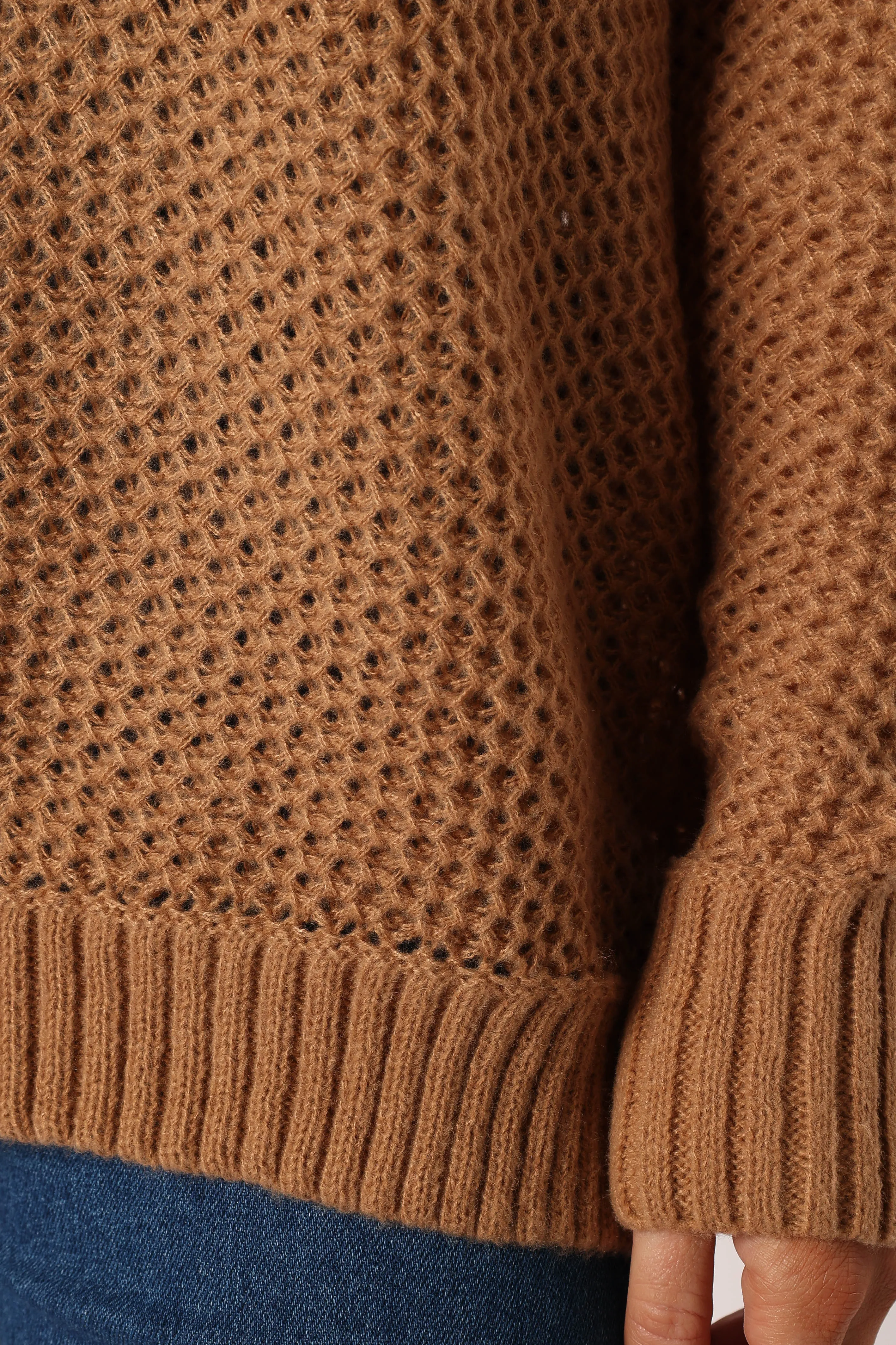 Rayne Turtleneck Knit Sweater - Beige