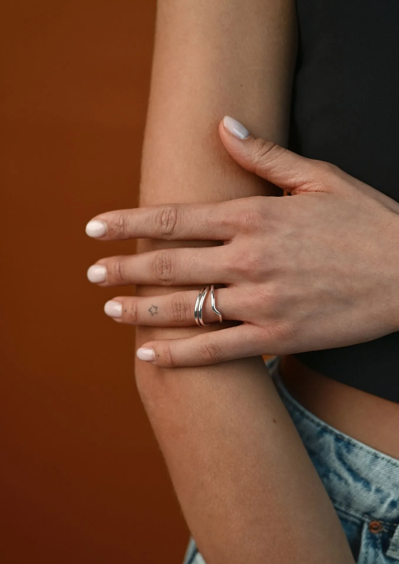 Reef Break Wave Ring Silver