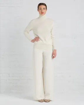 Ryan Roche Wide-leg Silk Trousers | Ivory