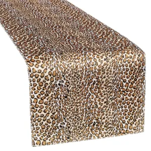 Satin Table Runner - Leopard