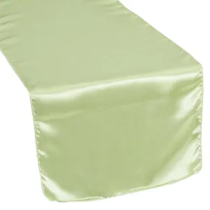 Satin Table Runner - Sage Green