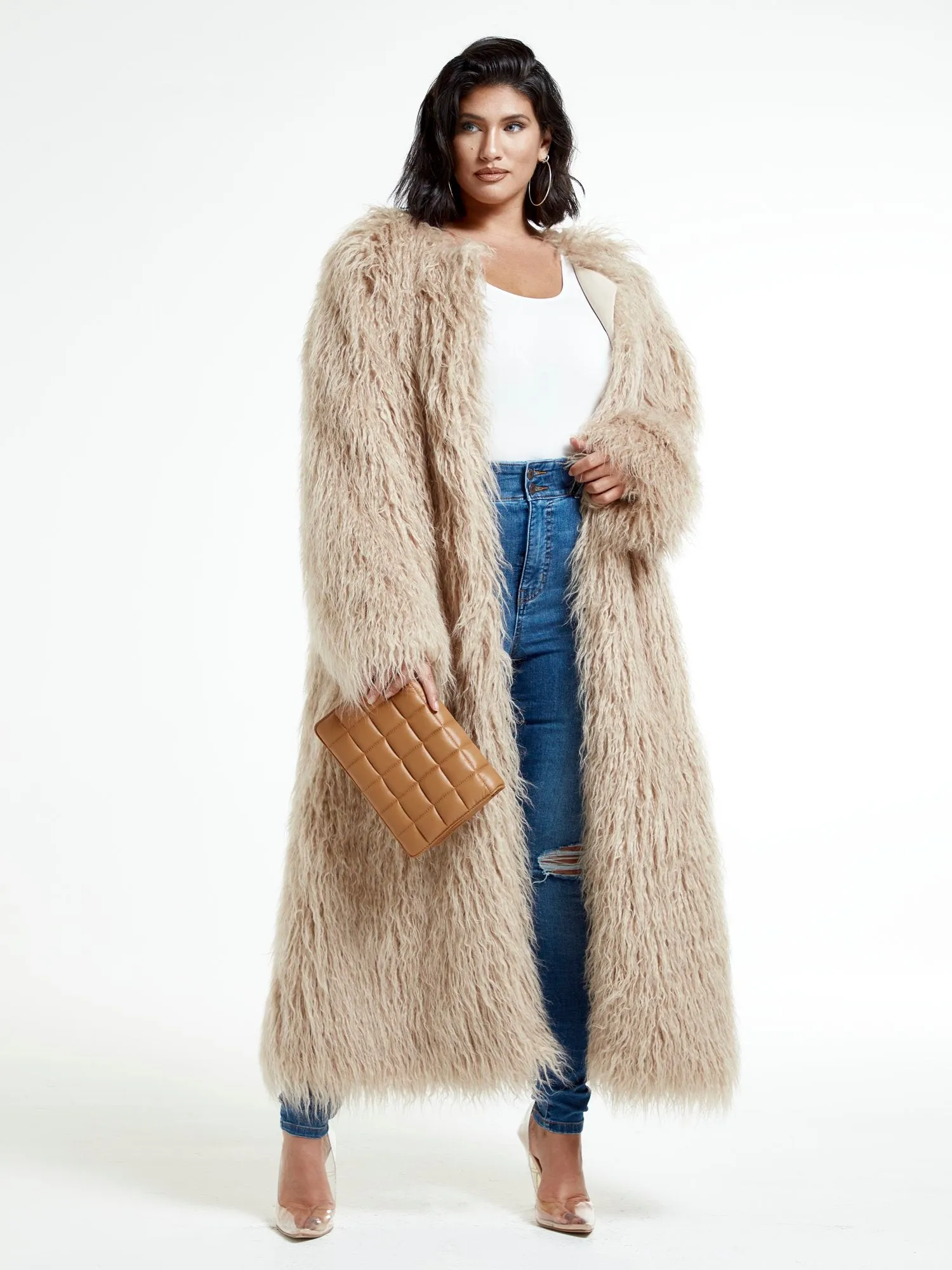 Shanice Ankle Length Faux Fur Coat