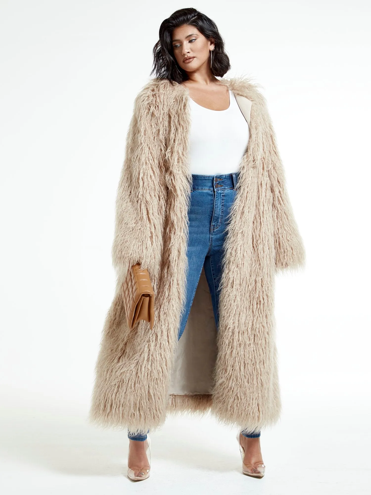 Shanice Ankle Length Faux Fur Coat