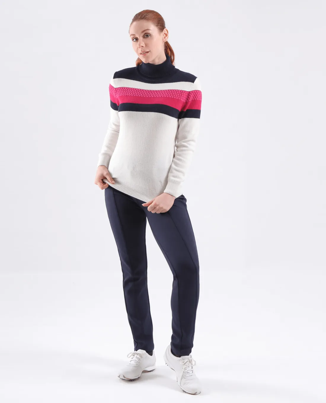 SIZE 8 - CHERVO Nensi Turtleneck Sweater White