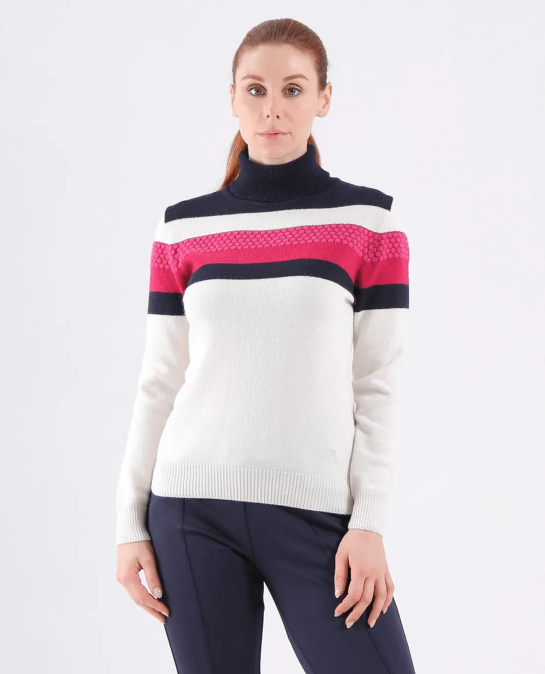 SIZE 8 - CHERVO Nensi Turtleneck Sweater White