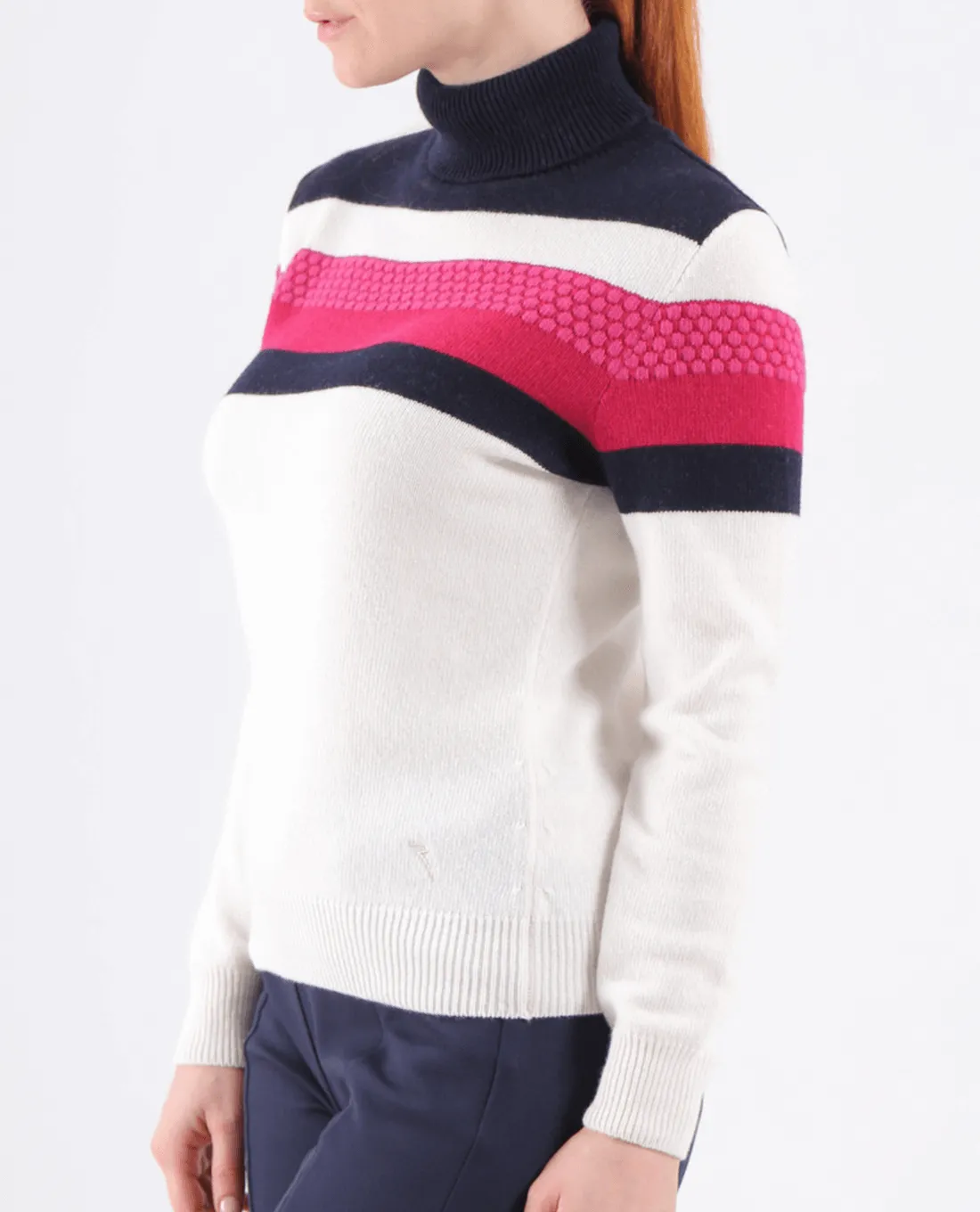 SIZE 8 - CHERVO Nensi Turtleneck Sweater White