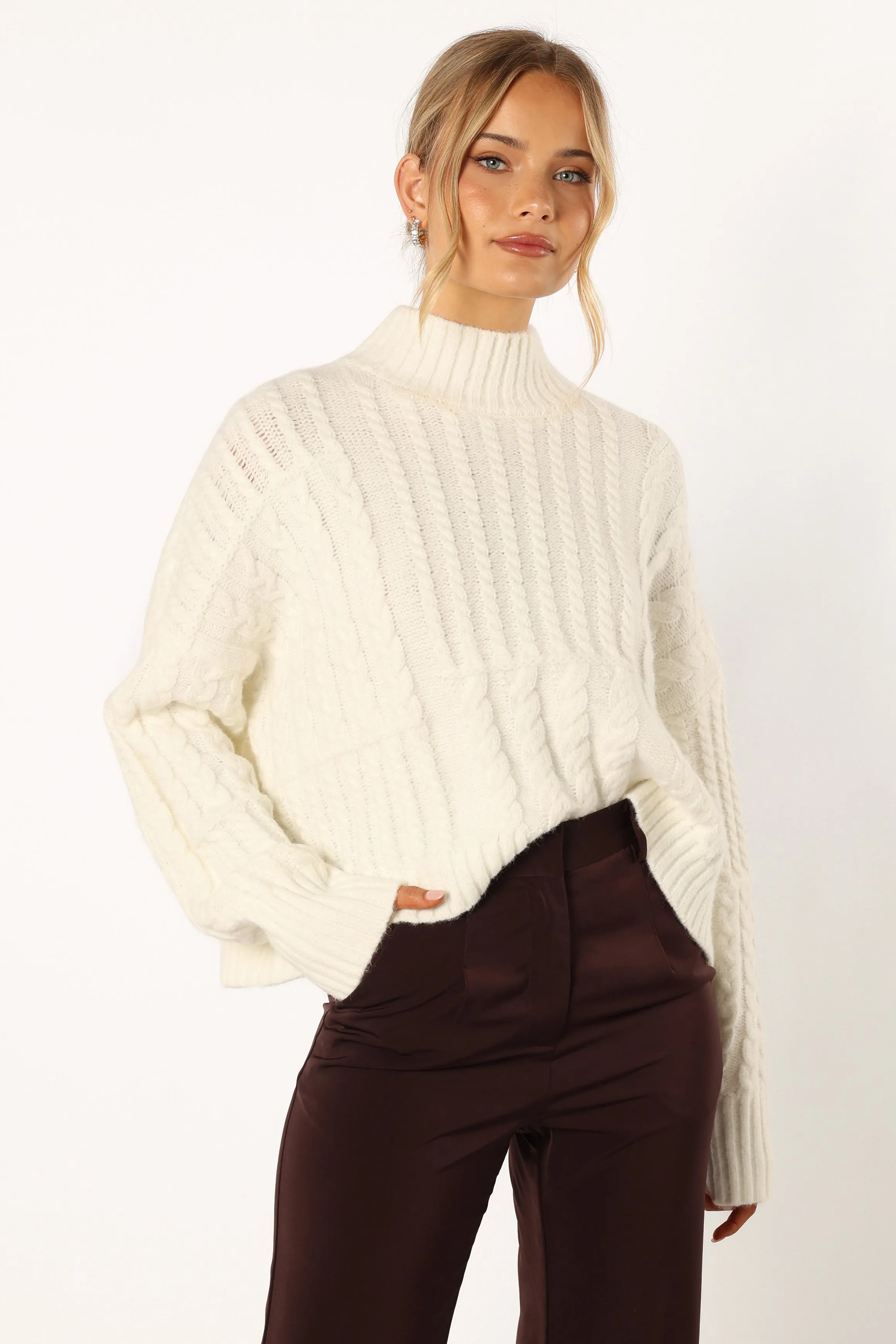 Skye Knit Sweater - White