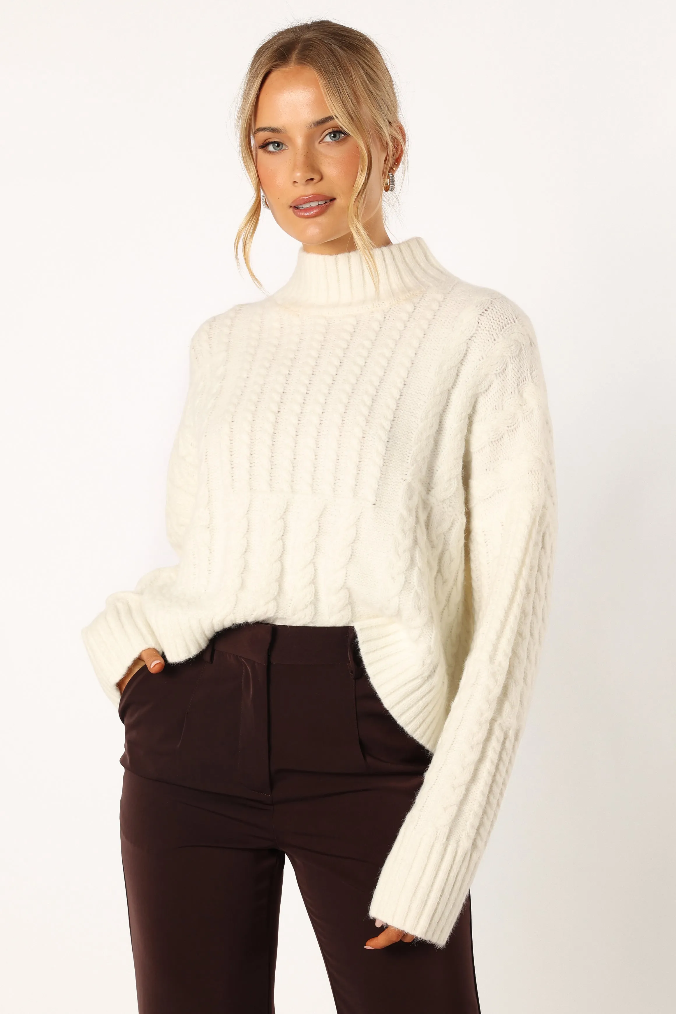 Skye Knit Sweater - White