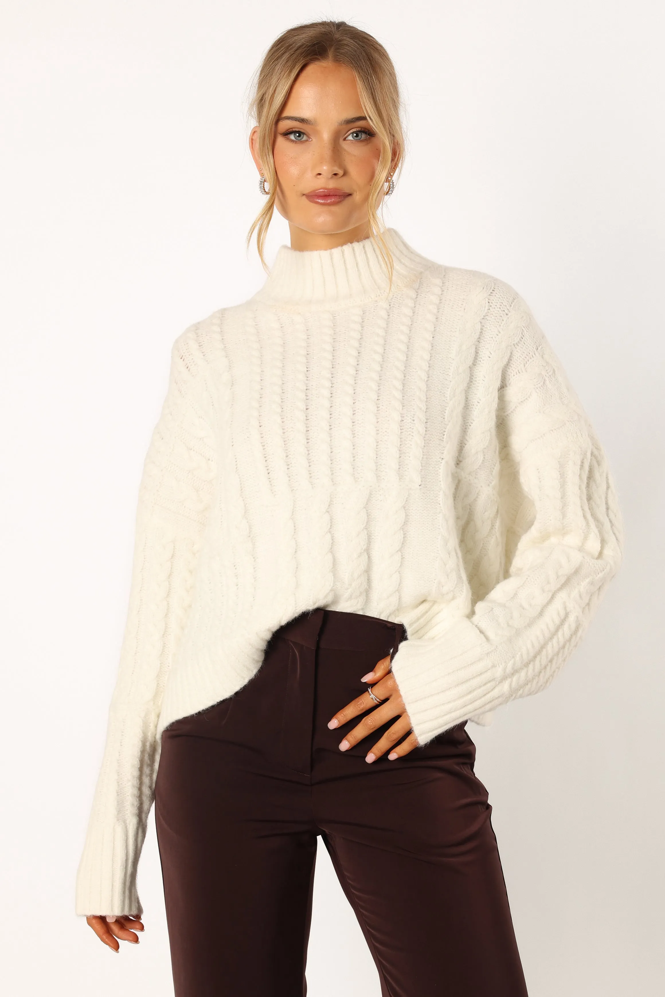 Skye Knit Sweater - White