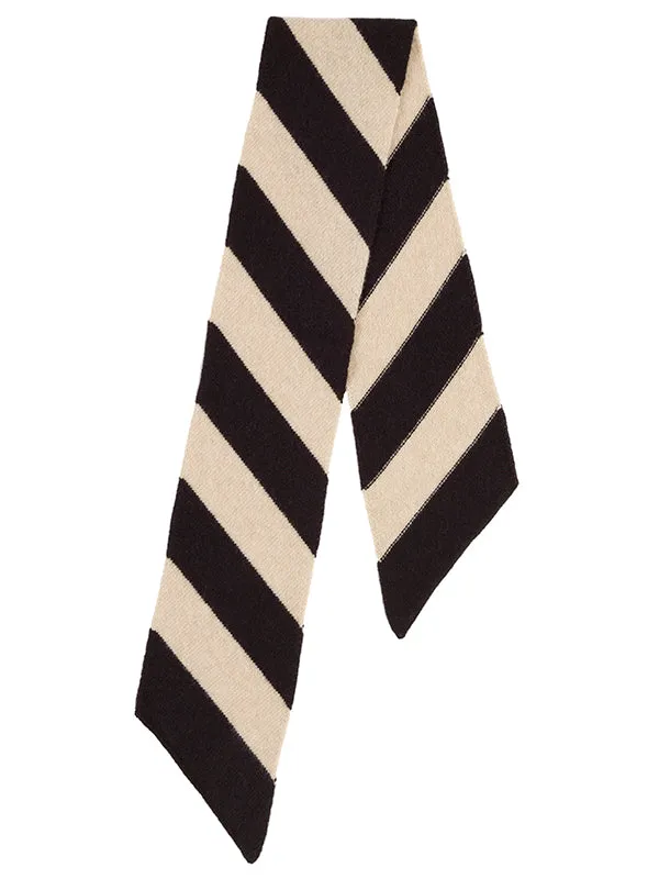 Small Wide Stripe Diagonal Scarf