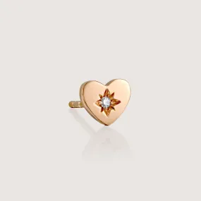 Sofia Heart Earring with Diamond