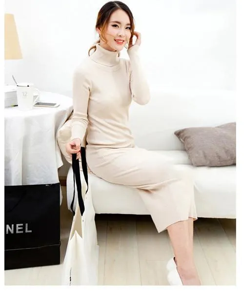 Soft Feminine Long Collar Knitted Pullovers