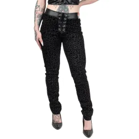 Switchblade Stiletto  | Black Leopard High Waisted Rebel Pants