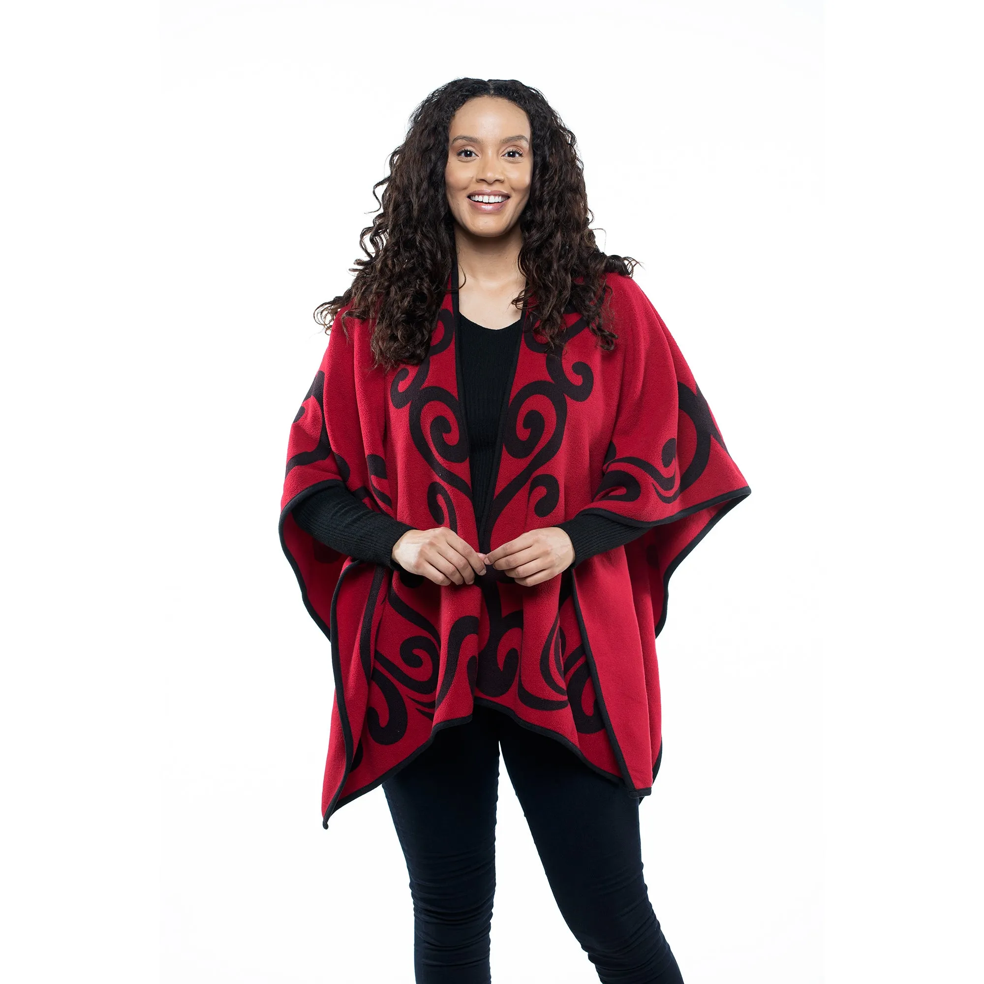 Sylvie Cozy Coat Printed Fleece Wrap