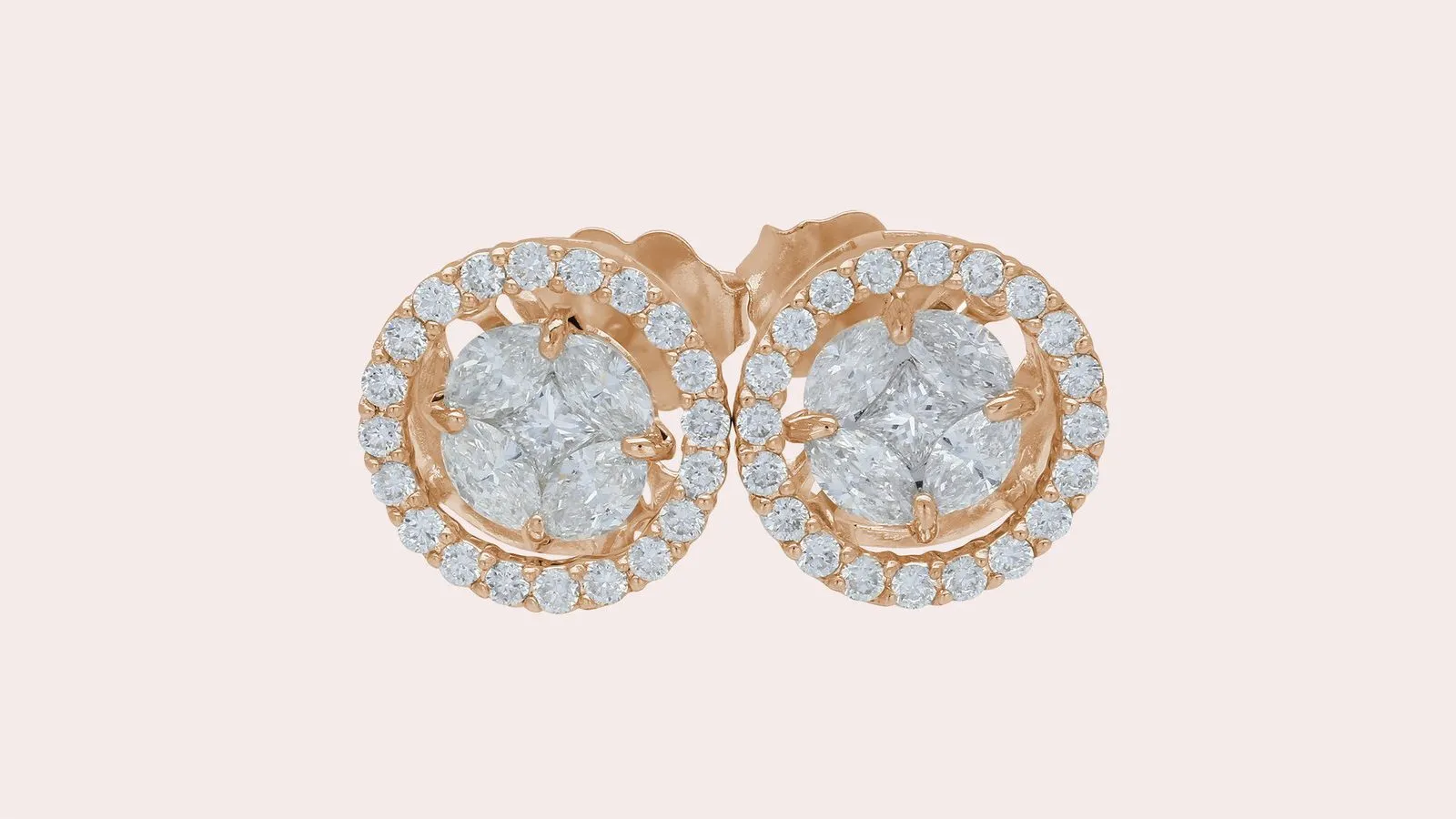 The Lab Grown Rumba Dancing Diamond Stud Earrings