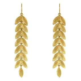 The Long Lotus Leaf Dangle Earring