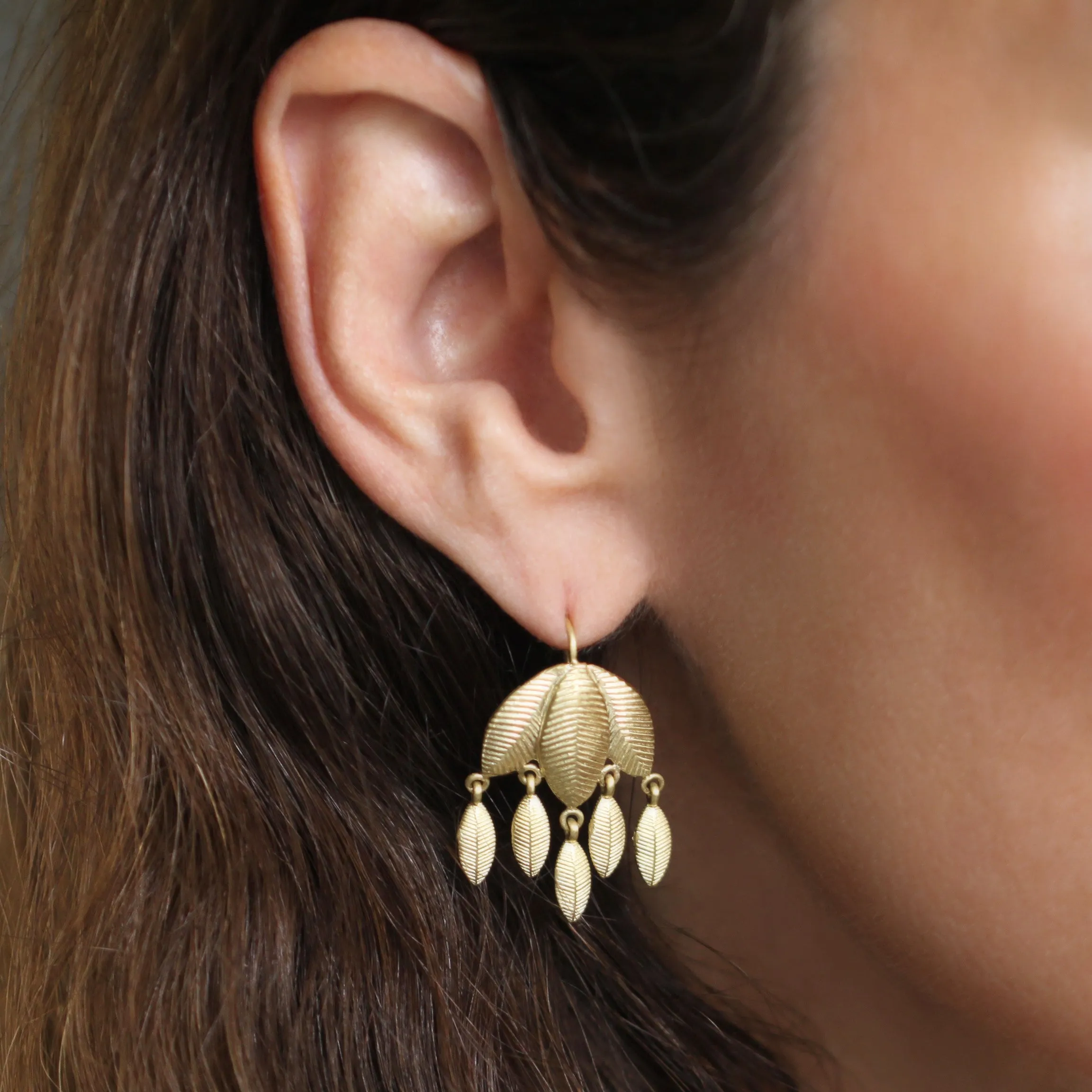 The Lotus Leaf Dangle Earring