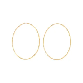 Thin Hoop Earrings - Gold