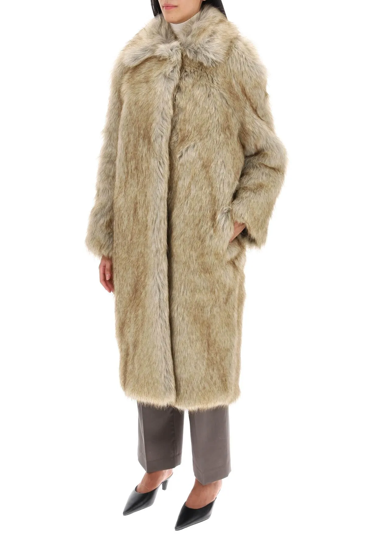 Toteme long faux-fur coat