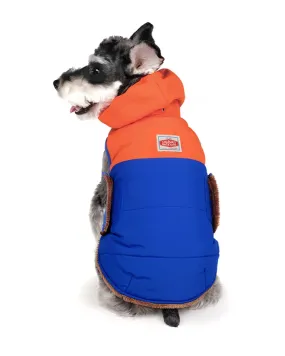 Turtle Padding Jacket in Orange and Blue (FINAL SALE)