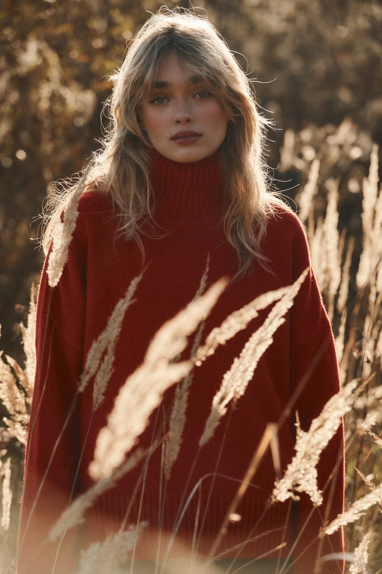 Turtleneck in wool / 16 / 16 / orchid red