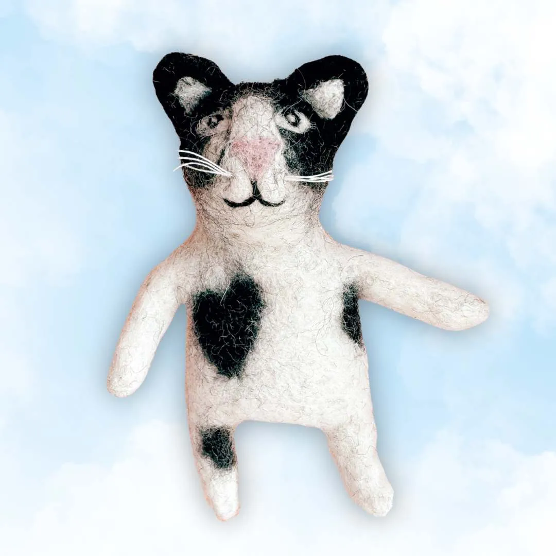 Tuxedo Cat Finger Puppet