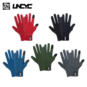 UNCYC Waterproof Cycling Gloves Full Finger Winter Thermal Fleece Warmth Bicycle Men Women Full Gloves Road Bike Running Sport Gloves