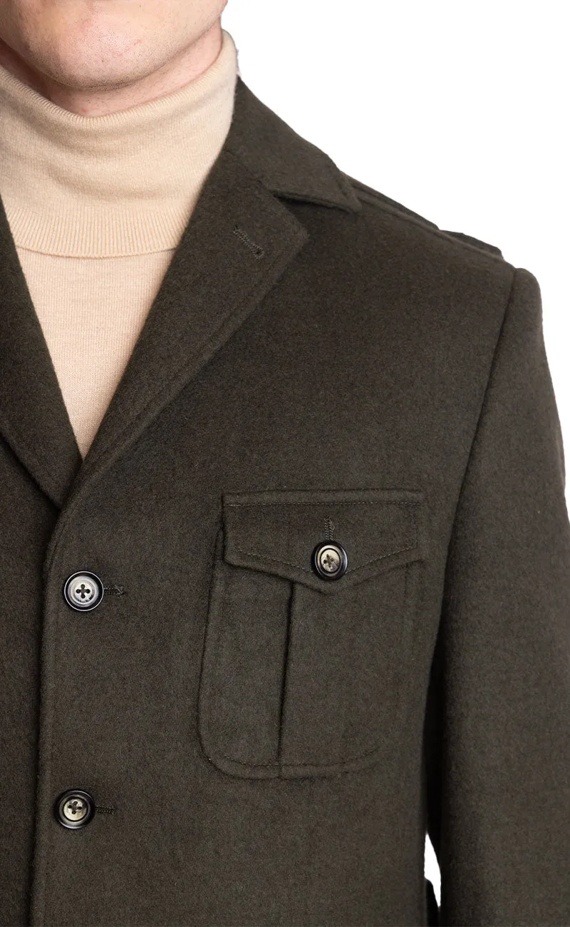 Utility Epaulette Jacket - Loden Olive