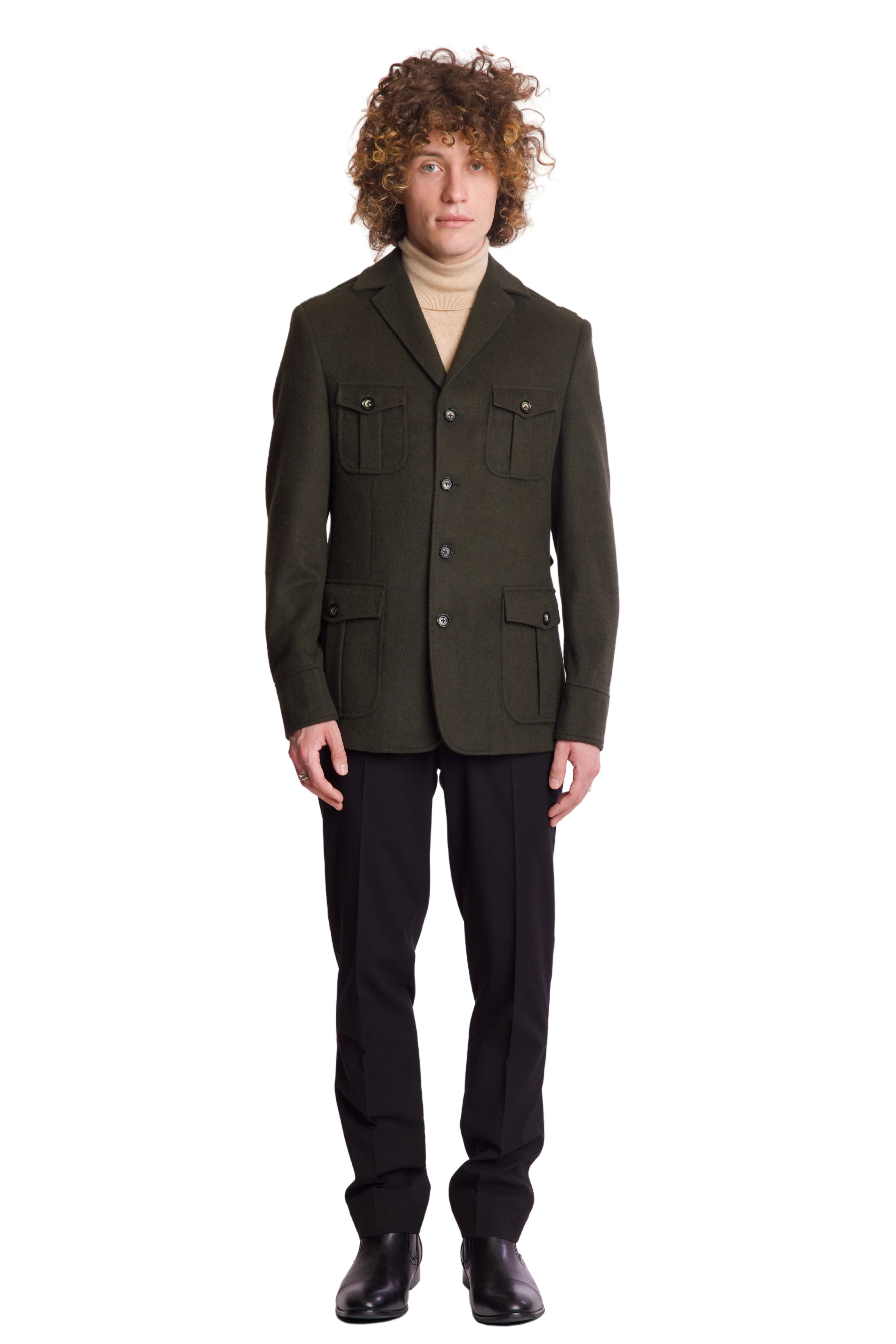 Utility Epaulette Jacket - Loden Olive