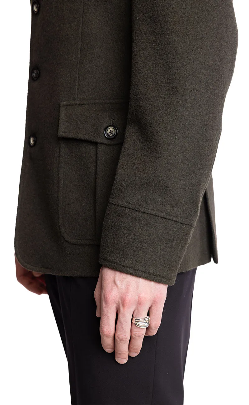 Utility Epaulette Jacket - Loden Olive