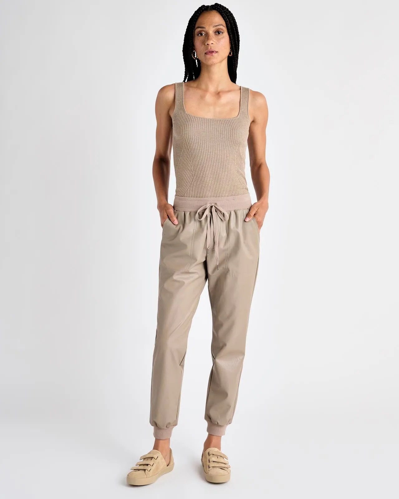 Vegan Leather Jogger