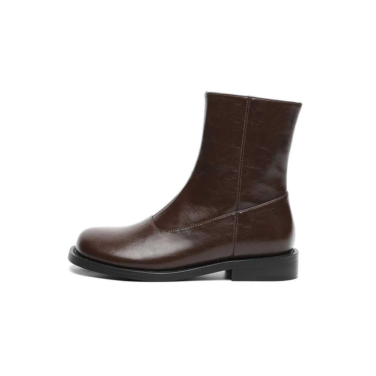 Versatile Flat Fleece-Lined Martin Mid-Calf Boots