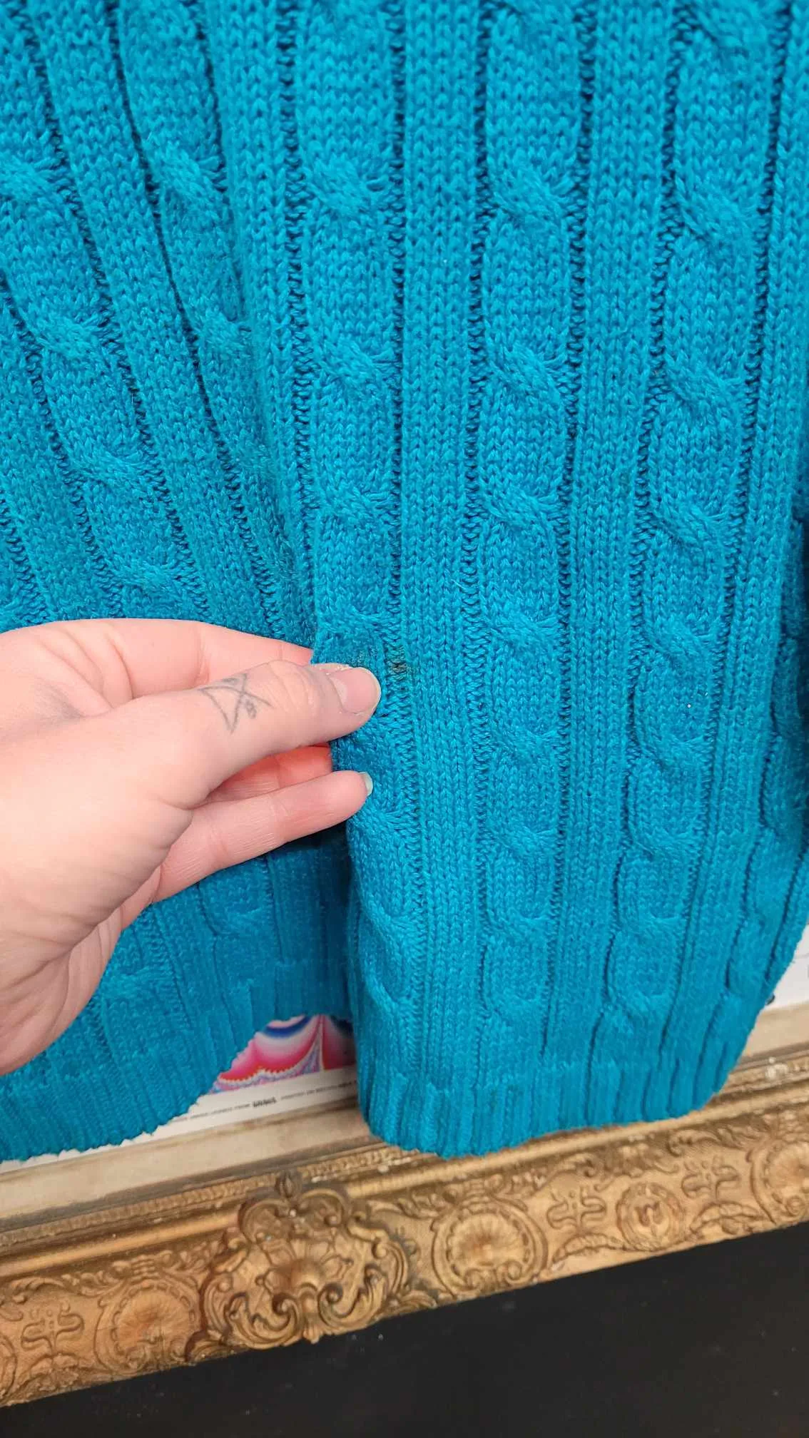 Vintage 90's Sk Wear Teal Blue Sweater