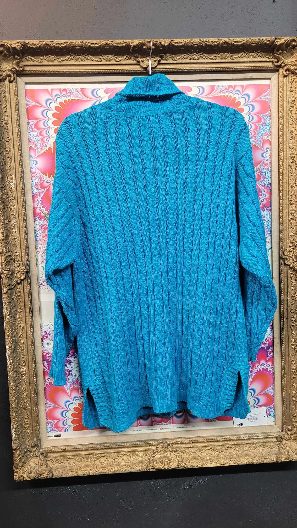 Vintage 90's Sk Wear Teal Blue Sweater