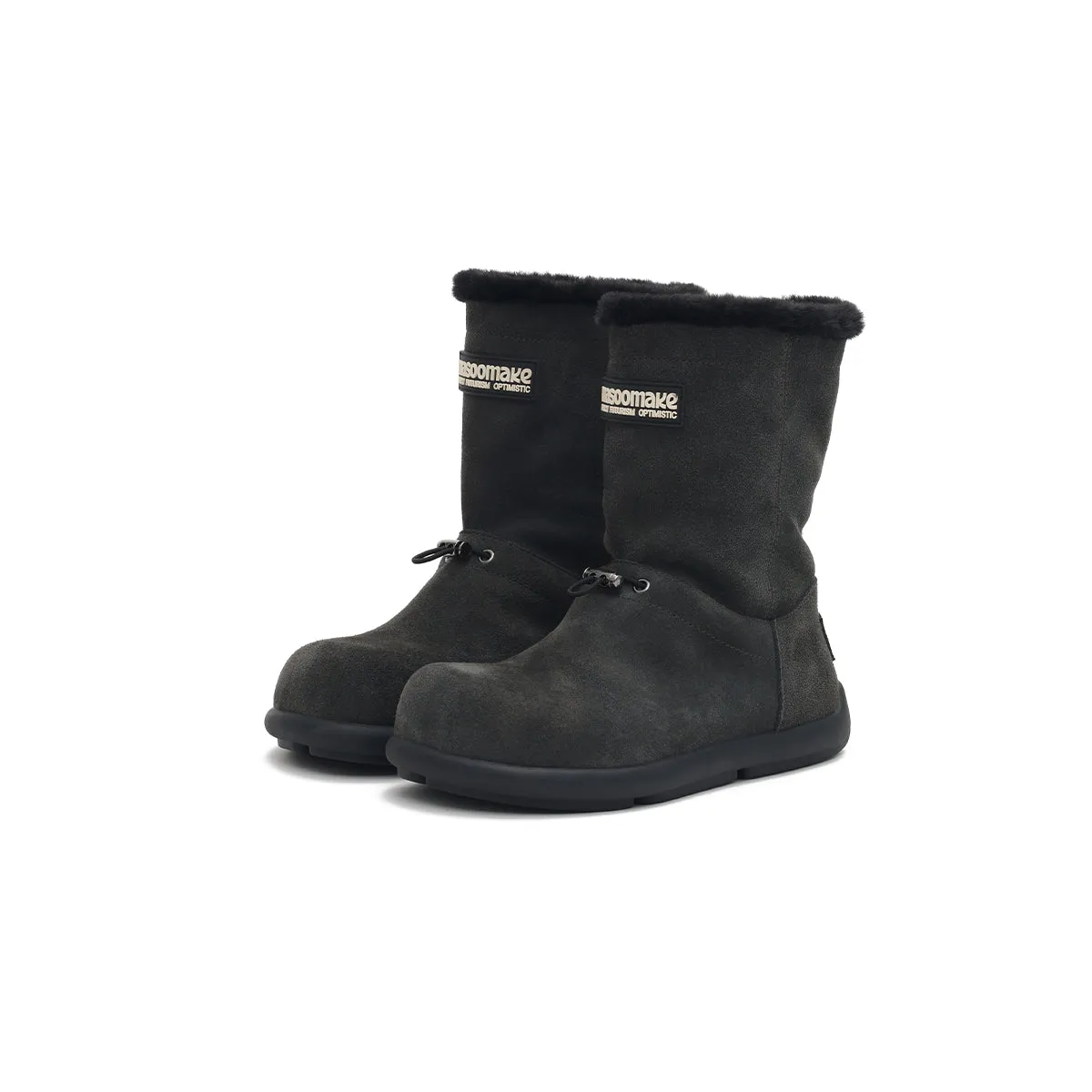 Warm Fleece-Lined Flat Snow Boots