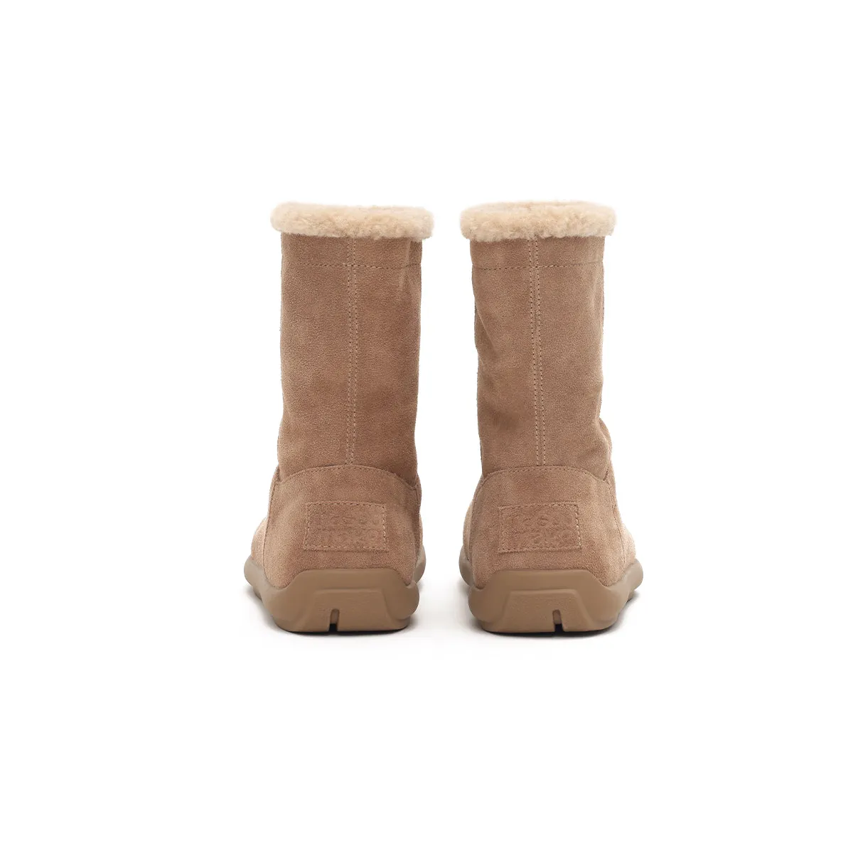 Warm Fleece-Lined Flat Snow Boots