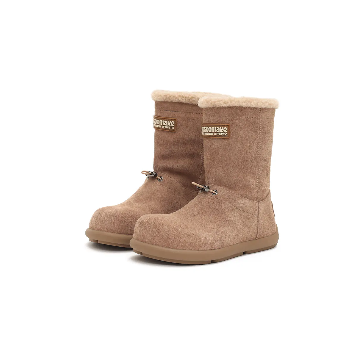 Warm Fleece-Lined Flat Snow Boots