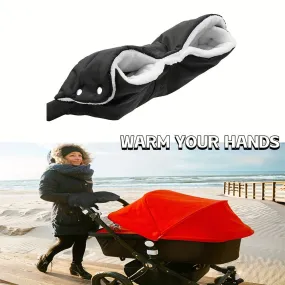 Winter Stroller Hand Muff Black Warm Windproof Gloves