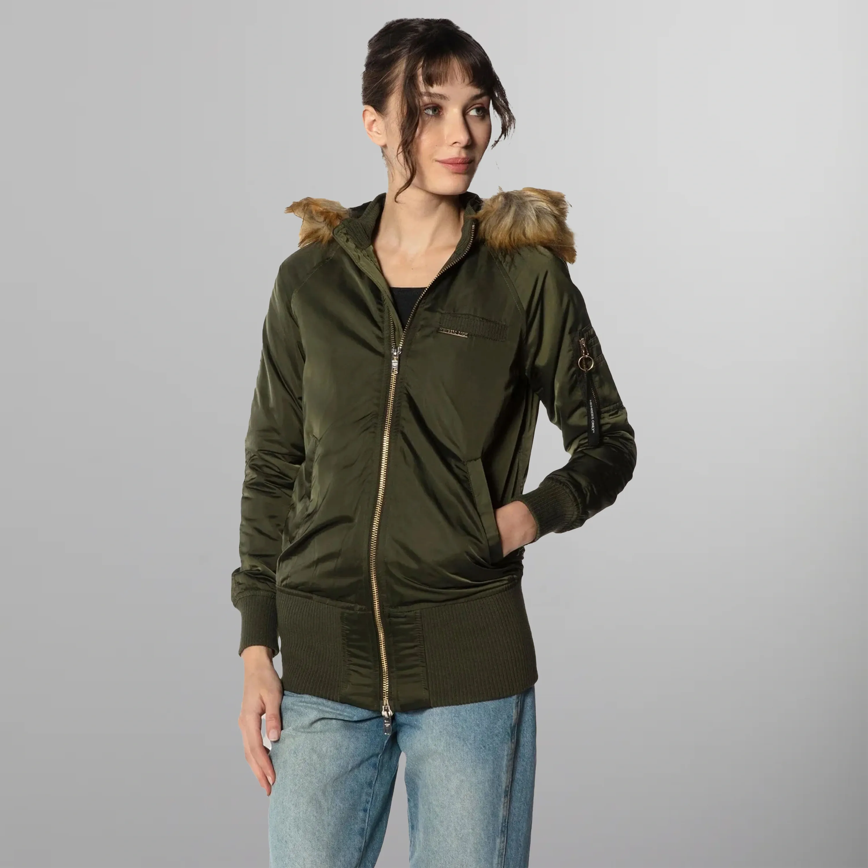 Women's Elongated Bomber Jacket - FINAL SALE