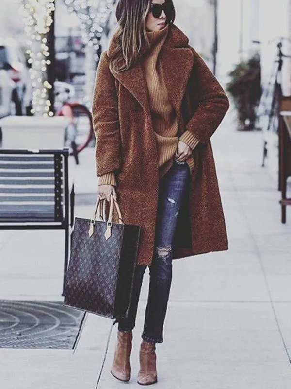 Wonderful Wool Winter Long Sleeve Coat Tops