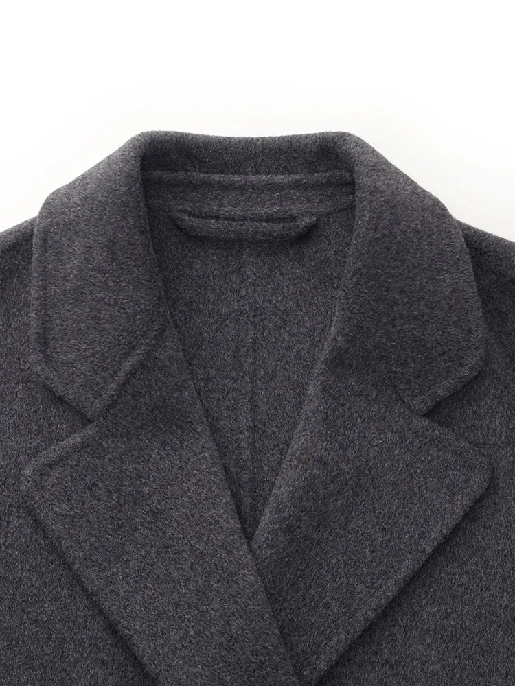 Wool Double-Breasted Women Coat