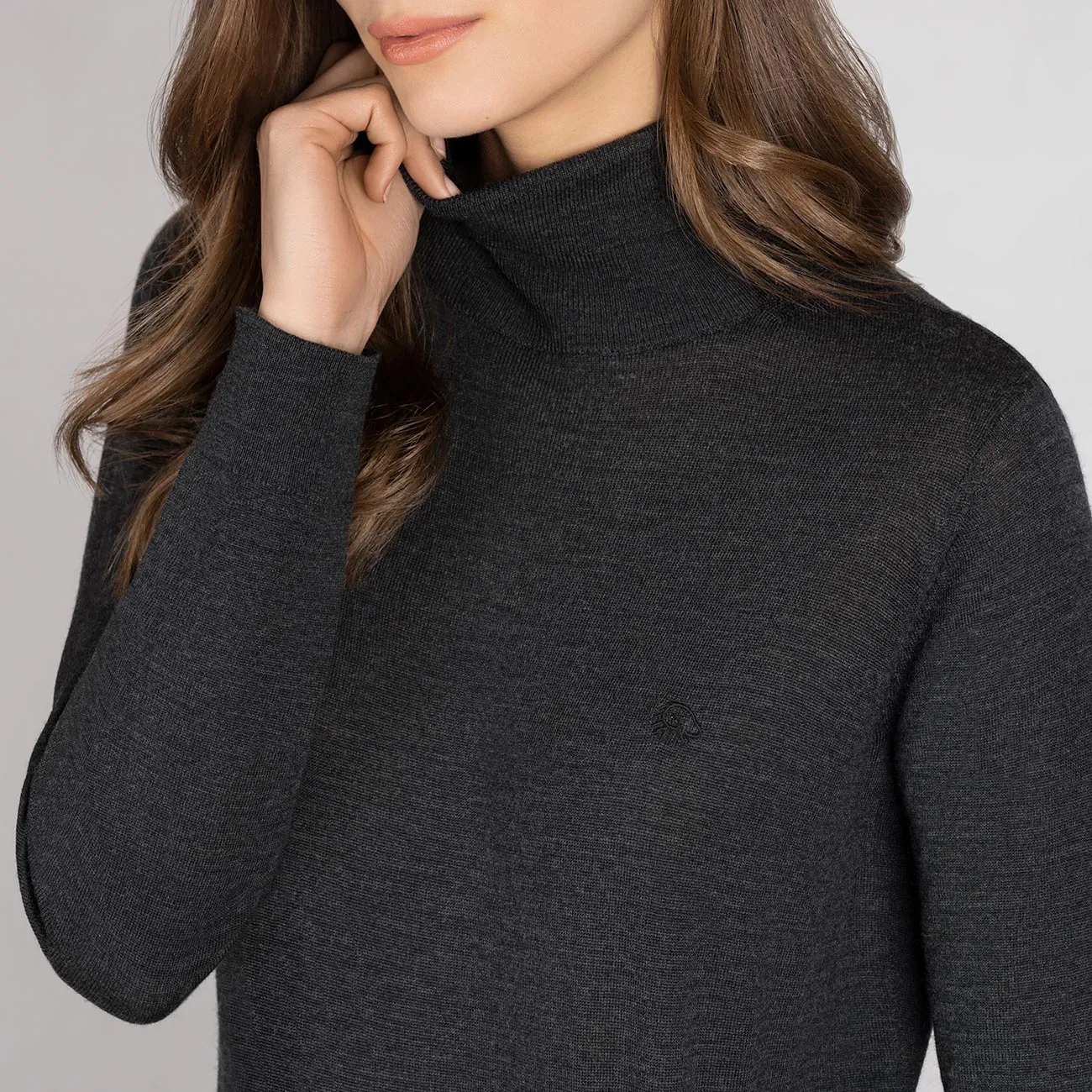 Wool Pullover Light Turtleneck Women