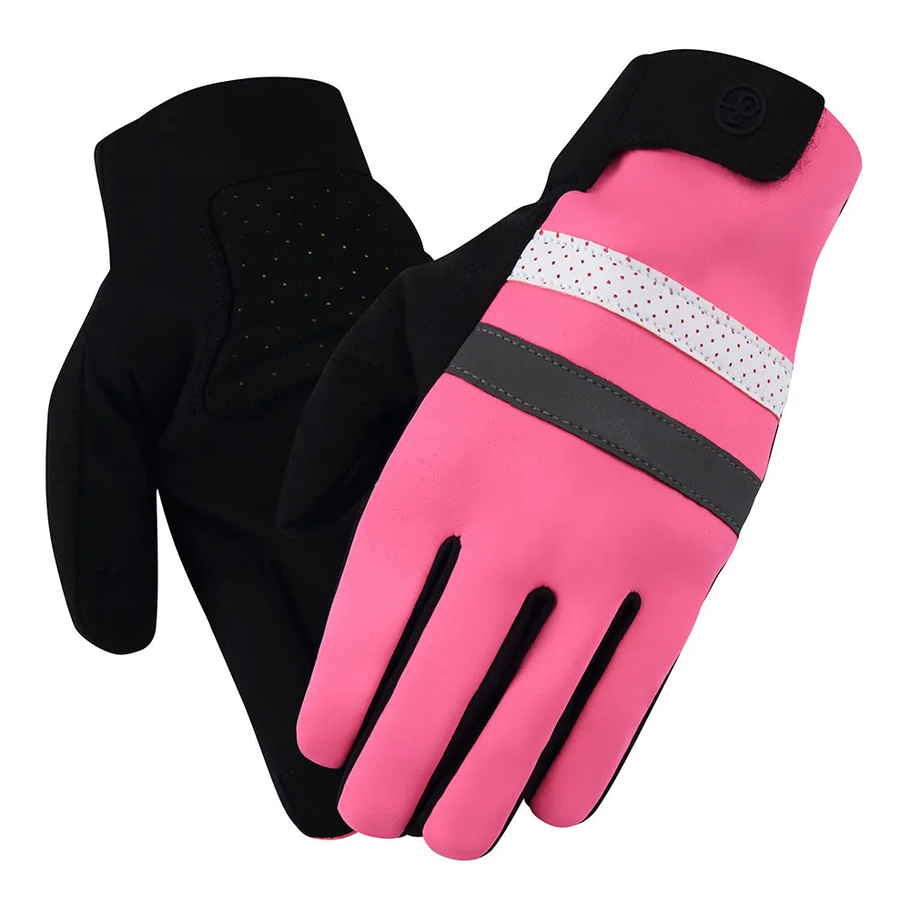 YKYW MTB Road Cycling Thermal Fleece Full Finger Gloves Windproof Waterproof Absorbing Anti-Slip XRD Technology Shockproof Reflective